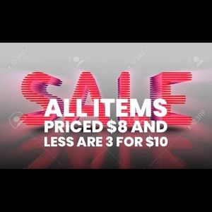 Clearance 3 for $10